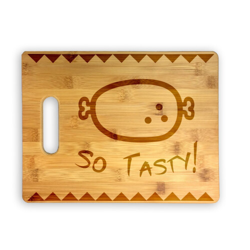 Cute Funny Laser Engraved Bamboo Cutting Board for Video Game or Wedding