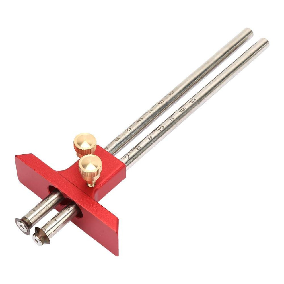 Double Head Scriber Stainless Steel Woodworking Marking Gauge Wood Scribing Tool 723585817701