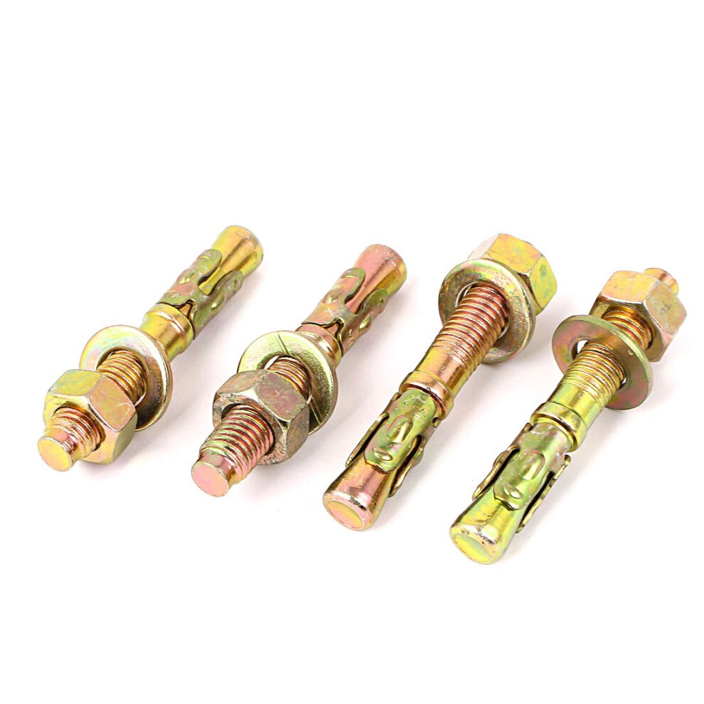 Yellow Zinc Anchors Plated Expansion Bolt Anchors Gecko Car Repair Bolts Expansion Anchors M12x80mm 4Pcs Refï¼Wsm 354398678007