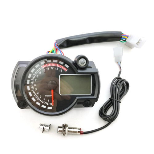 Motorcycle Odometer Motorcycle Digital Speedometer Odometer Universal Digital Odometer Speedometer Meter Instrument Adjustable 1