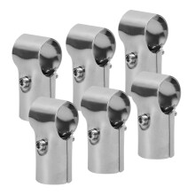 6pcs Chain Link Fence Fitting Clamp End Rail t Clamps Stainless Steel Connectors Fencing Clamp Versatile Fitting for Heavy Loads