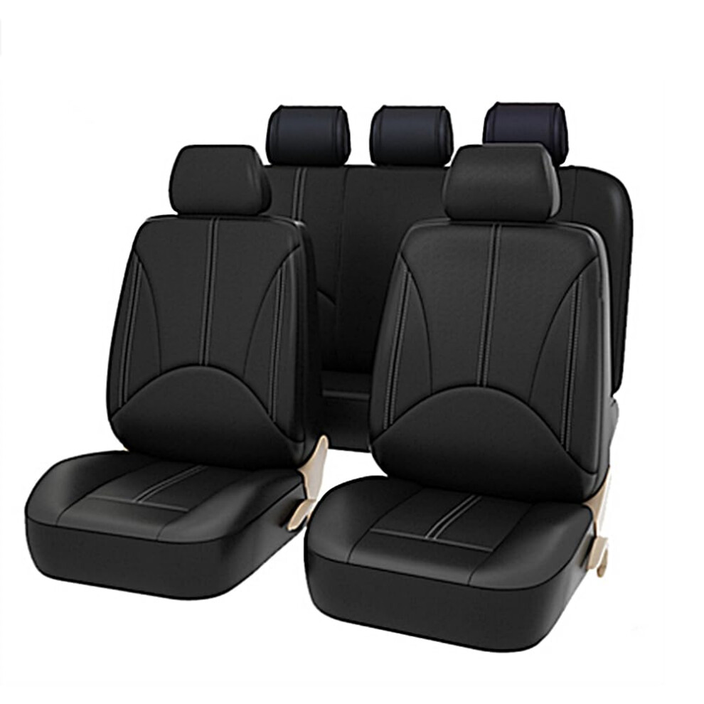 Car Seat Covers For Mercedes Benz Glk 200 220 250 260 300 350 400 Leather,Car Seat Protectors Car Seat Covers Full Set Interior Accessories,A Black 354398679899