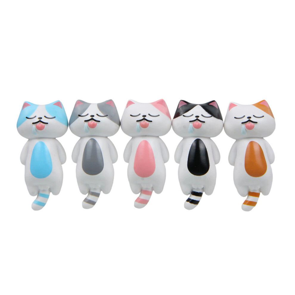 (Five Set) With Sleeping Cat Drooling While Lying Down Resin Ornaments For Decor And Gift-image-OPC-PHYXRHH-NEW