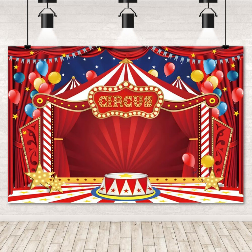 Curtain Carnival Theme Circus Backdrop For Born Baby Shower Photography 7X5ft Red 354398681342