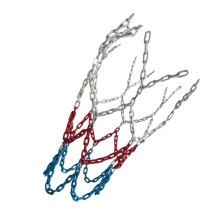 Tricolor Basketball Net Chain Basketball Net for Outdoor Play Ball Net 3 Colors for and Adults