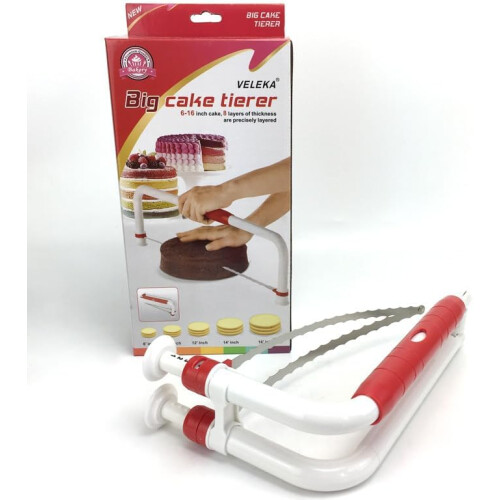 XL Adjustable Cake Layer Cutter Leveler Slicer for 6-16 Inch Large Layer Cakes, Baking Tool 1