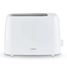 Tower 2-Slice Toaster 6 Browning Levels Cancel Removable Crumb Tray White 650W