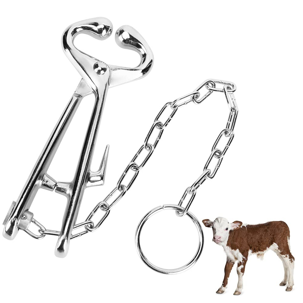 Cow Nose Plier, Steel Cattle Bull Ring Lead Bovine Clip Pulling Clamp Traction Force Tool 743547939647
