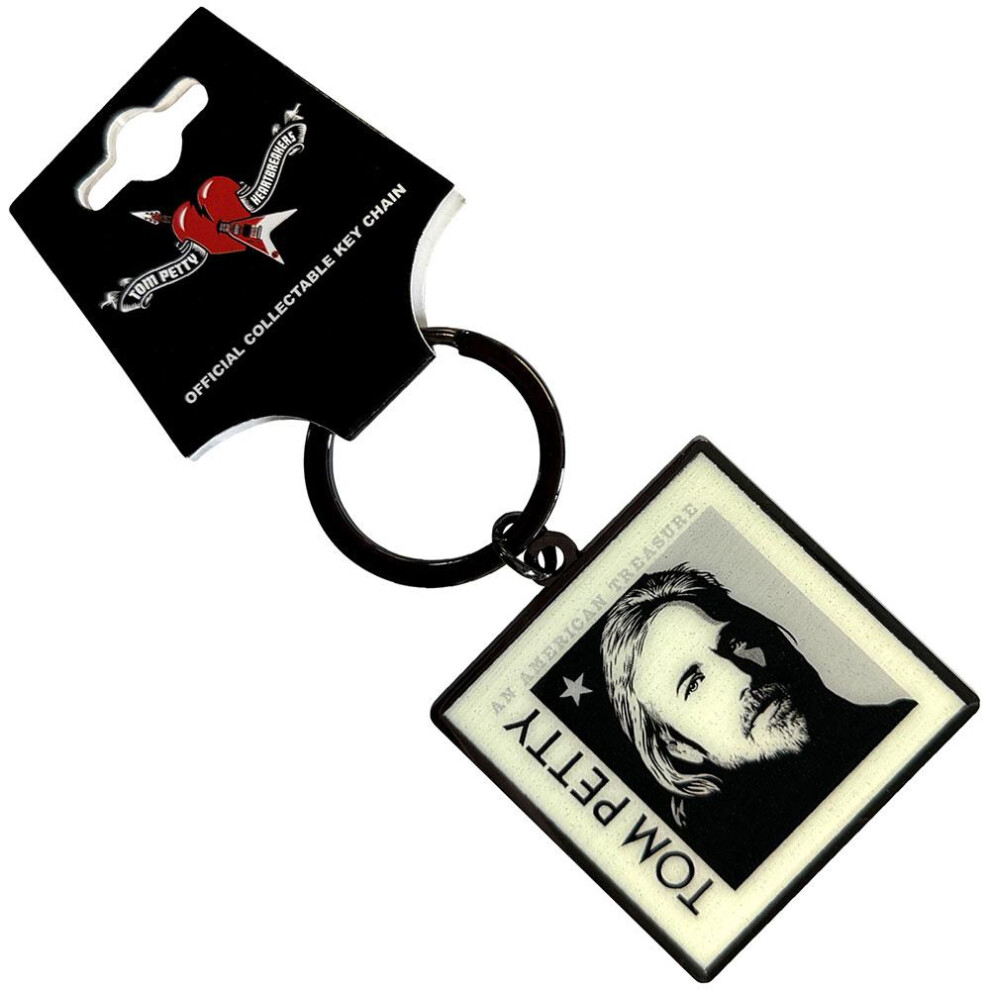 Tom Petty & The Heartbreakers Unisex Black American Treasure Keyring