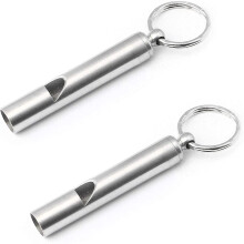 2 Pcs Professional Training Dog Whistle, High Pitch Ultrasonic Stainless Steel, for Recall Behavior Control
