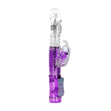 Sex Toys for Women Variable Frequency Vibrator Dildo Retractable Rotating Bead Stick (Purple)