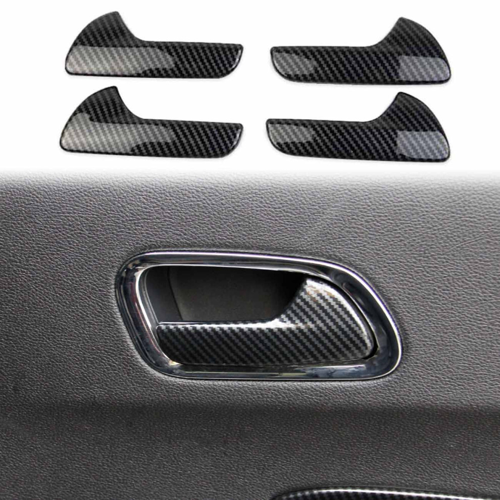 Carbon Fiber Inner Door Handle Cover Trim For Dodge Durango 2011 354398687658