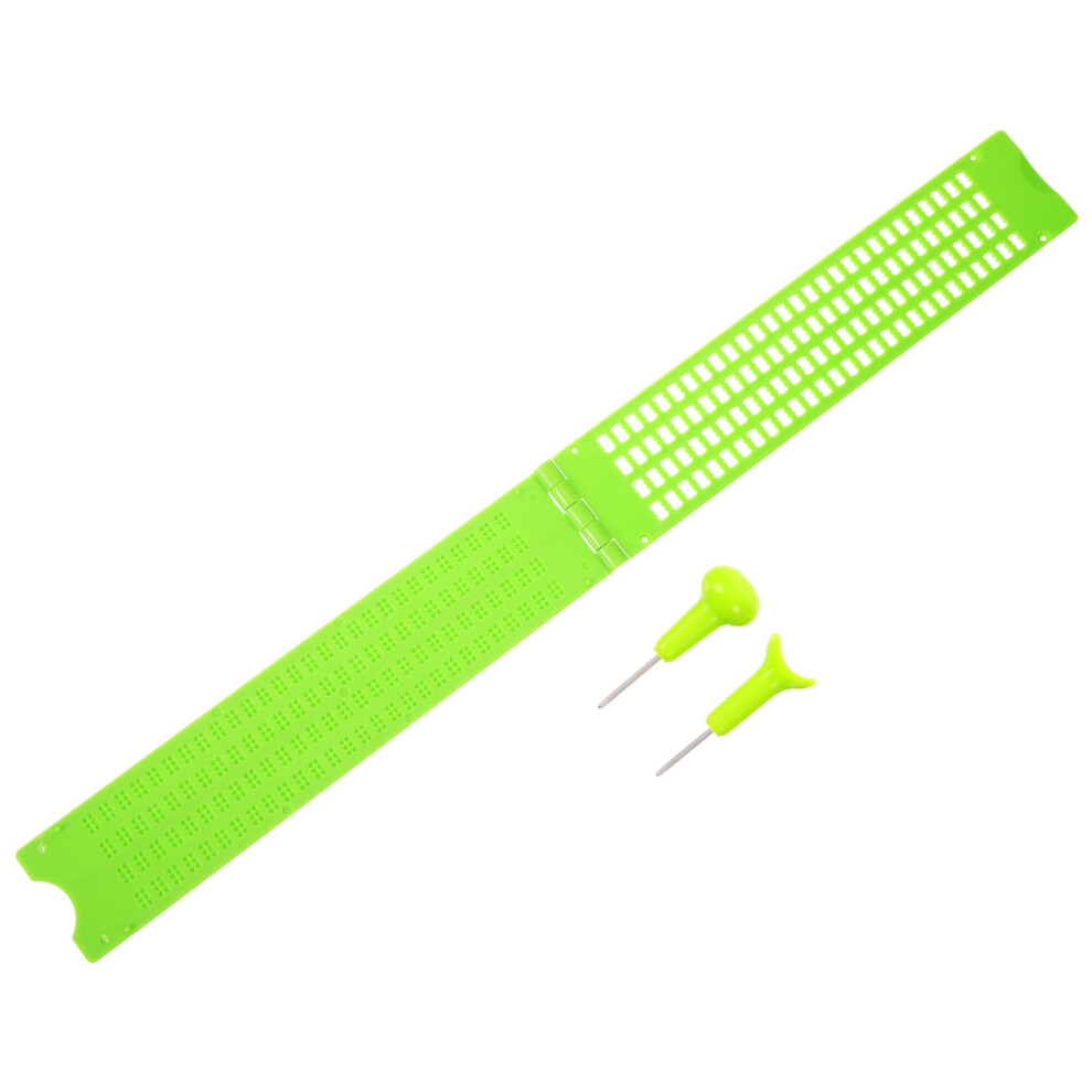 1Set Line Cell Plastic Braille Writing Kit with Stylus Braille Learning Aid for Visually Impaired Braille for Blind Education