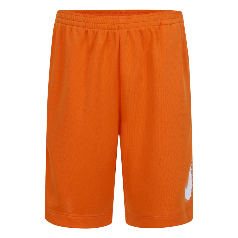 (7 Years, Orange/White) Nike Childrens/Kids Dri-FIT Logo Shorts-image-OPC-PHYY82R-NEW