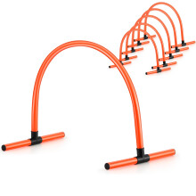 6 Pcs Indoor Training Arches with Removable Base Soccer Passing Arcs Turf Arches