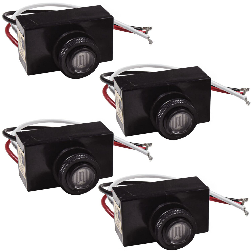 4-Pack Photocell Thermal Type Light Sensor Dusk to Dawn Wire-in Switch Photoelectric Control for Outdoor, Garage, Barn, Street Lights-image-OPC-PHYY956-NEW
