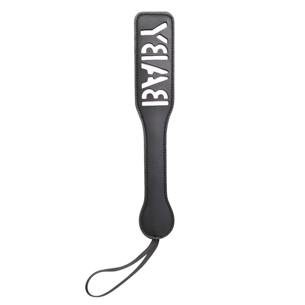 Black Fun Hand Racket, Leather Whip, Spanking Letter Racket,Horse Riding Crop, Roleplaying Props