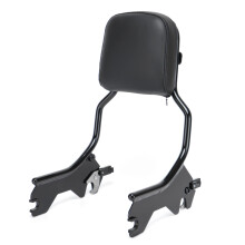 16' Detachable Backrest Holdfast Sissy Bar for 2018later Softail Models, Black