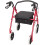 Iron Walker with Wheels, 4Wheels Rolling Walker, for Seniors  Adults (Black  Red) 3