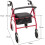 Iron Walker with Wheels, 4Wheels Rolling Walker, for Seniors  Adults (Black  Red) 5