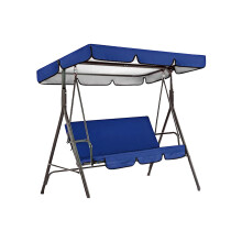 Patio Swing Canopy Replacement Top Cover Set,Porch Swing Seat Replacement Canopy Awning,Blue