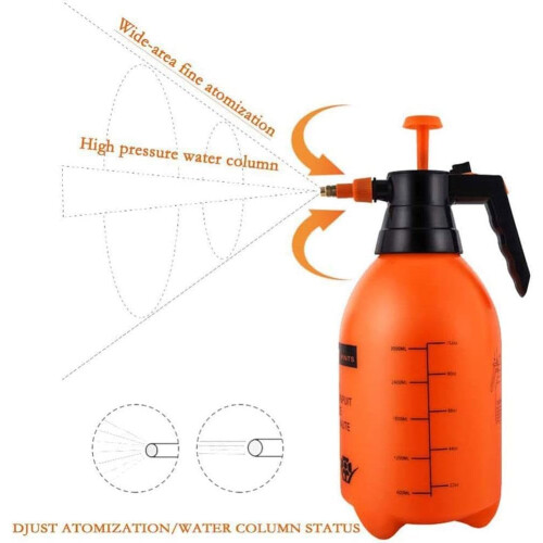 2L HeavyDuty Handheld Garden Pump Sprayer – with Adjustable Nozzle  Lockon Trigger 2