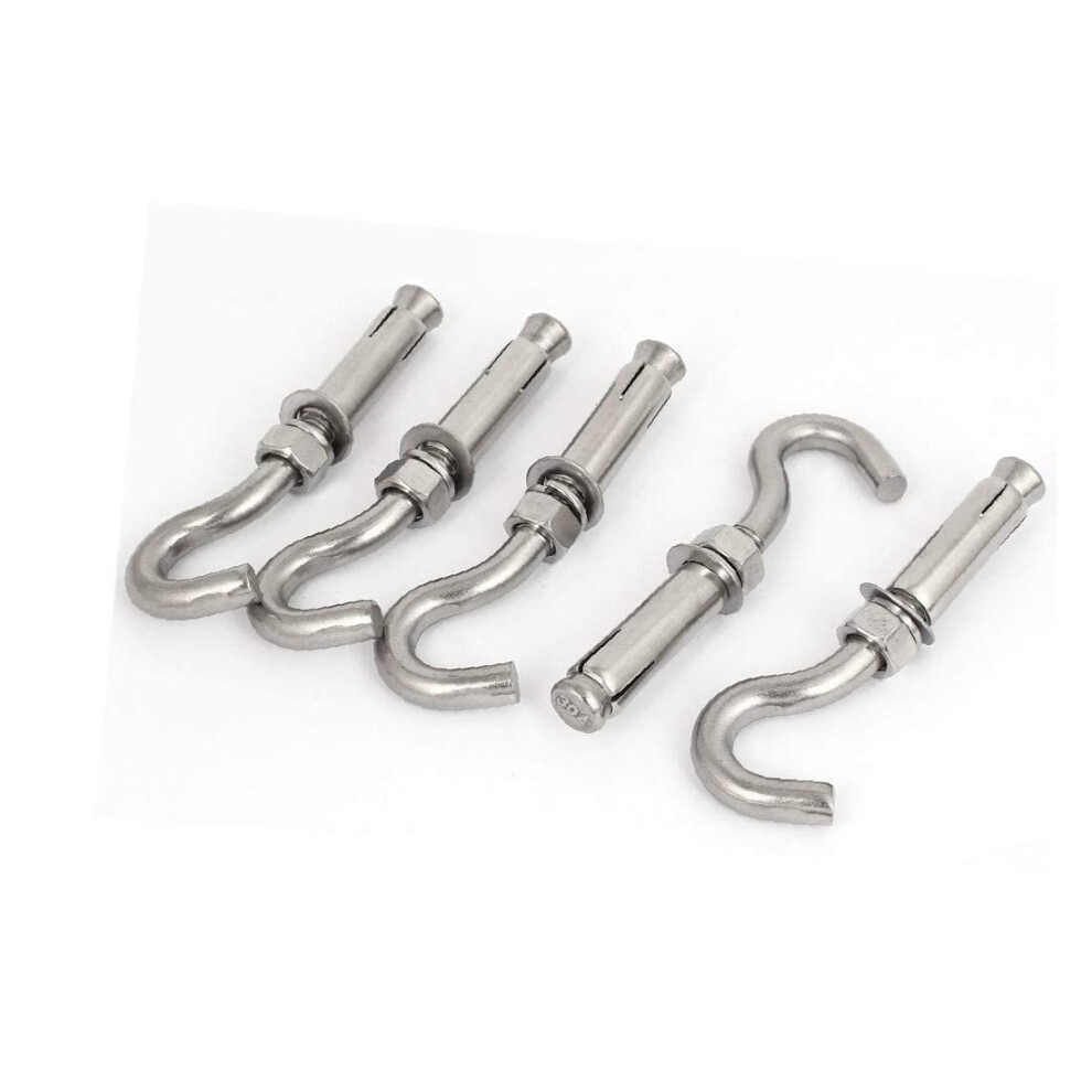 5Pcs 304 Stainless Steel Expansion Anchor Bolt Open Cup Hooks M12 (Color : Multiple Colors) 412398106958