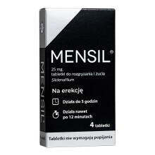 Mensil 25 mg x 4 tabs Maxon Erectile Erection Inventum MAX Maxigra