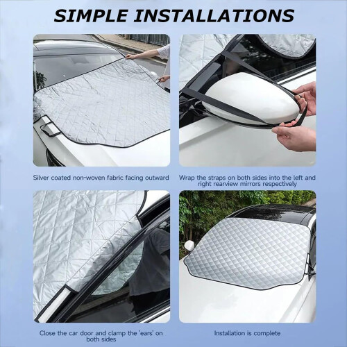 Car Windshield Snow Cover Auto Windshield Protector for Ice and Snow (S Size) 1