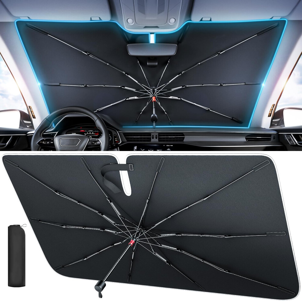 Upgraded Car Windshield Sun Shade Umbrella Nano Ice Crystal Cooling, Protect Interior Keep Cool 354398704409