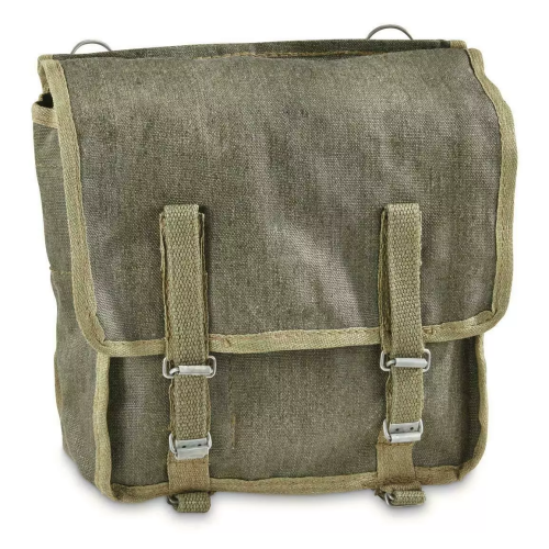Vintage Canvas Webbing Side Messenger Bag Bread Bag Pannier Satchel 2
