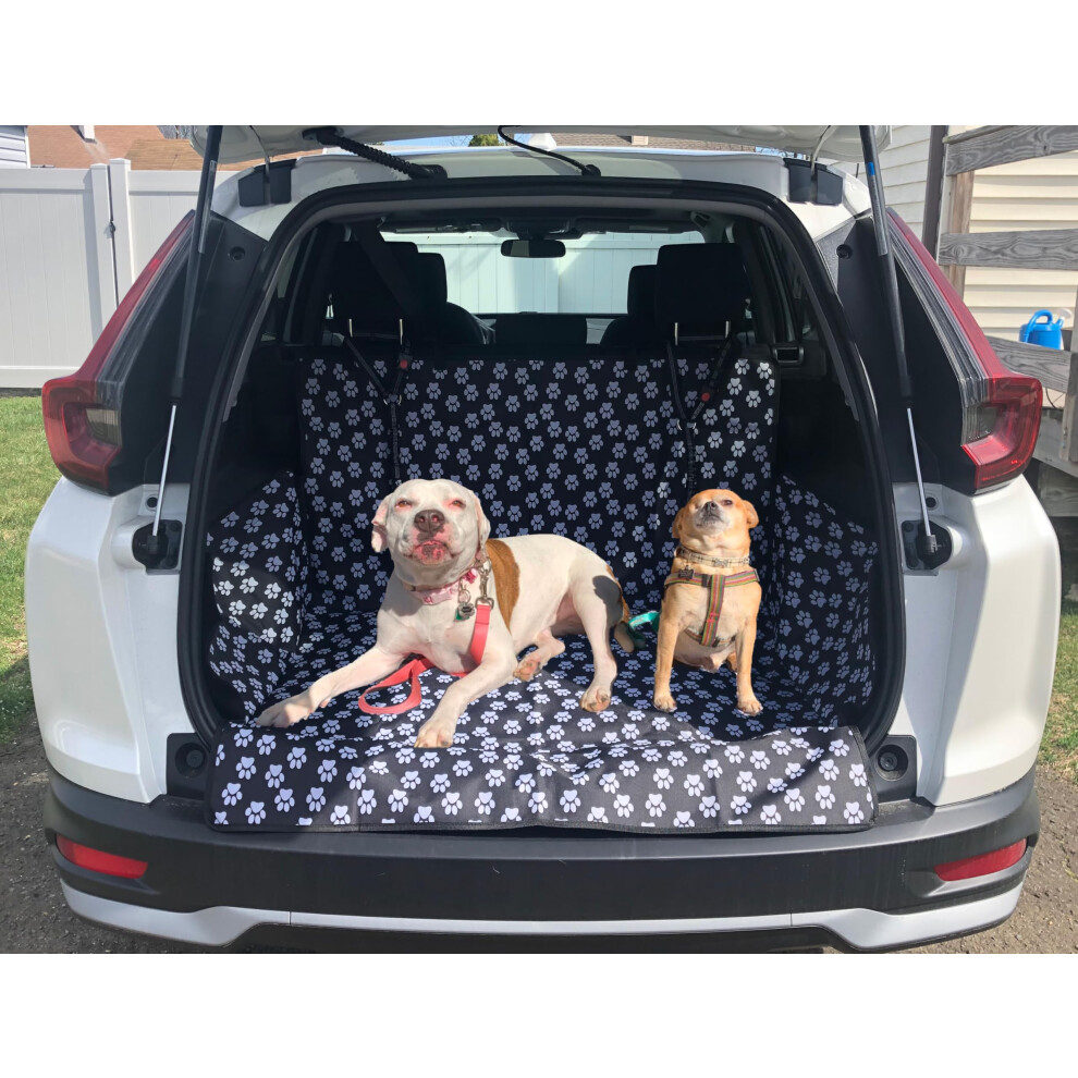 Suv Cargo Liner,Dog Trunk Cover For Suv,Versatile Trunk Liner, Dog Seat Mats,Washable,Paw Print Large(71'X41') With Bumper Flap 693534592402