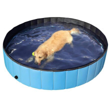Dog Pools, Foldable Dog Pool for Large Dog, Hard Plastic Dog Swimming Pool, AntiSlip