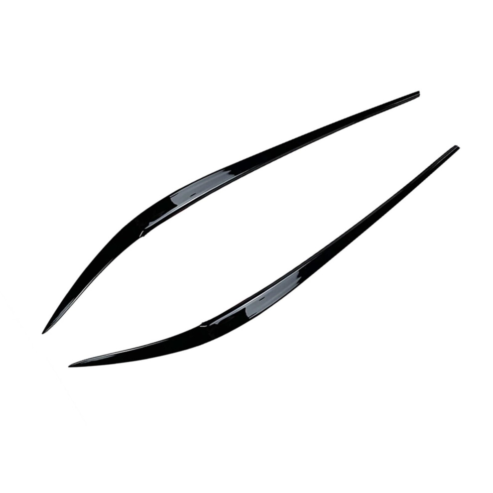 Car Headlight Eyebrow, Abs Carbon Fiber Look Headlight Eyebrow Trim, Compatible For Bmw 3 Series G20 G28 2019(Gloss ) Black 354398706519