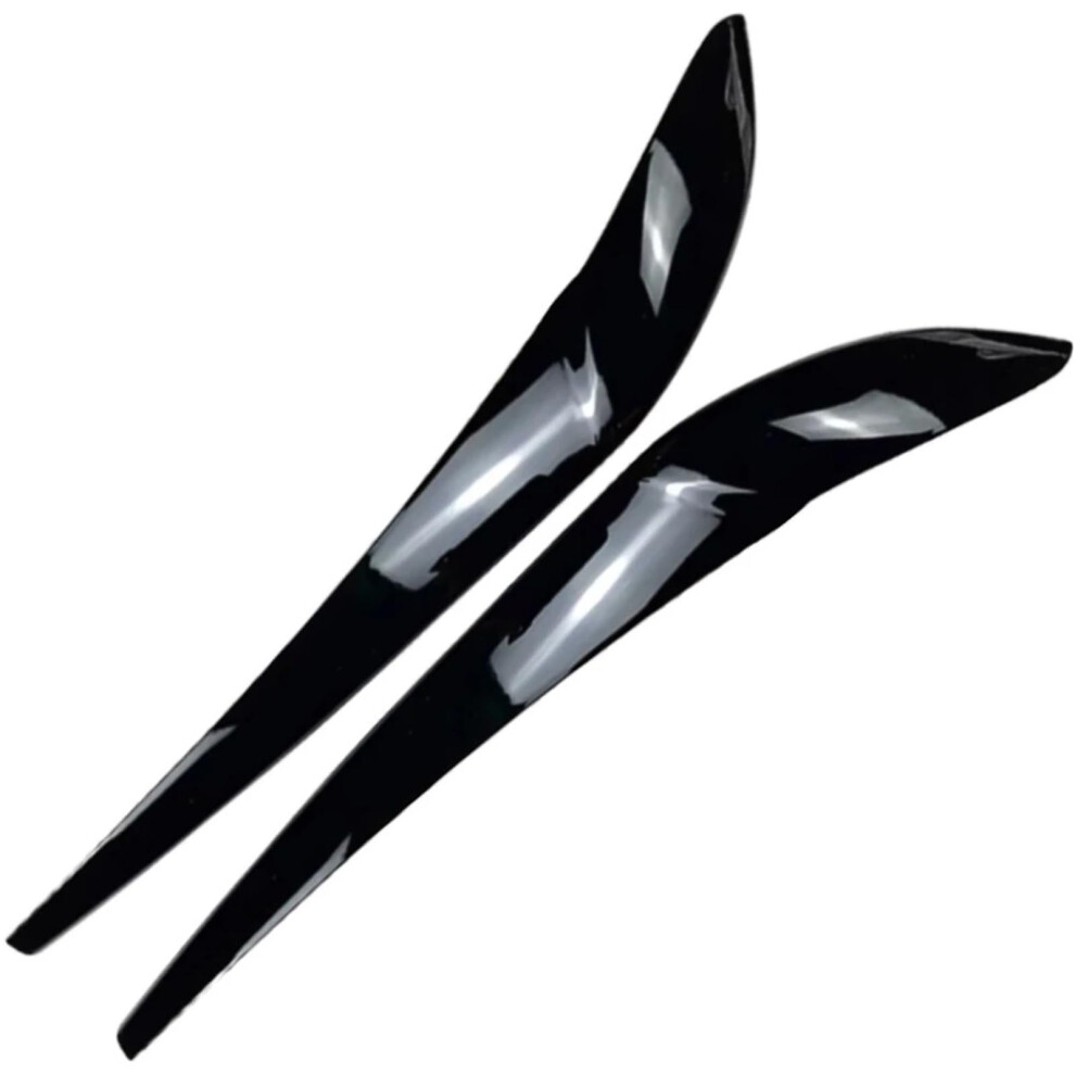 Compatible With Bmw X3 X4 F25 F26 20142017 Pair Abs Carbon Fibe Car Headlight Lamp Eyebrow Eyelid Trim Cover Sticker(Glossy ) Black 354398706700