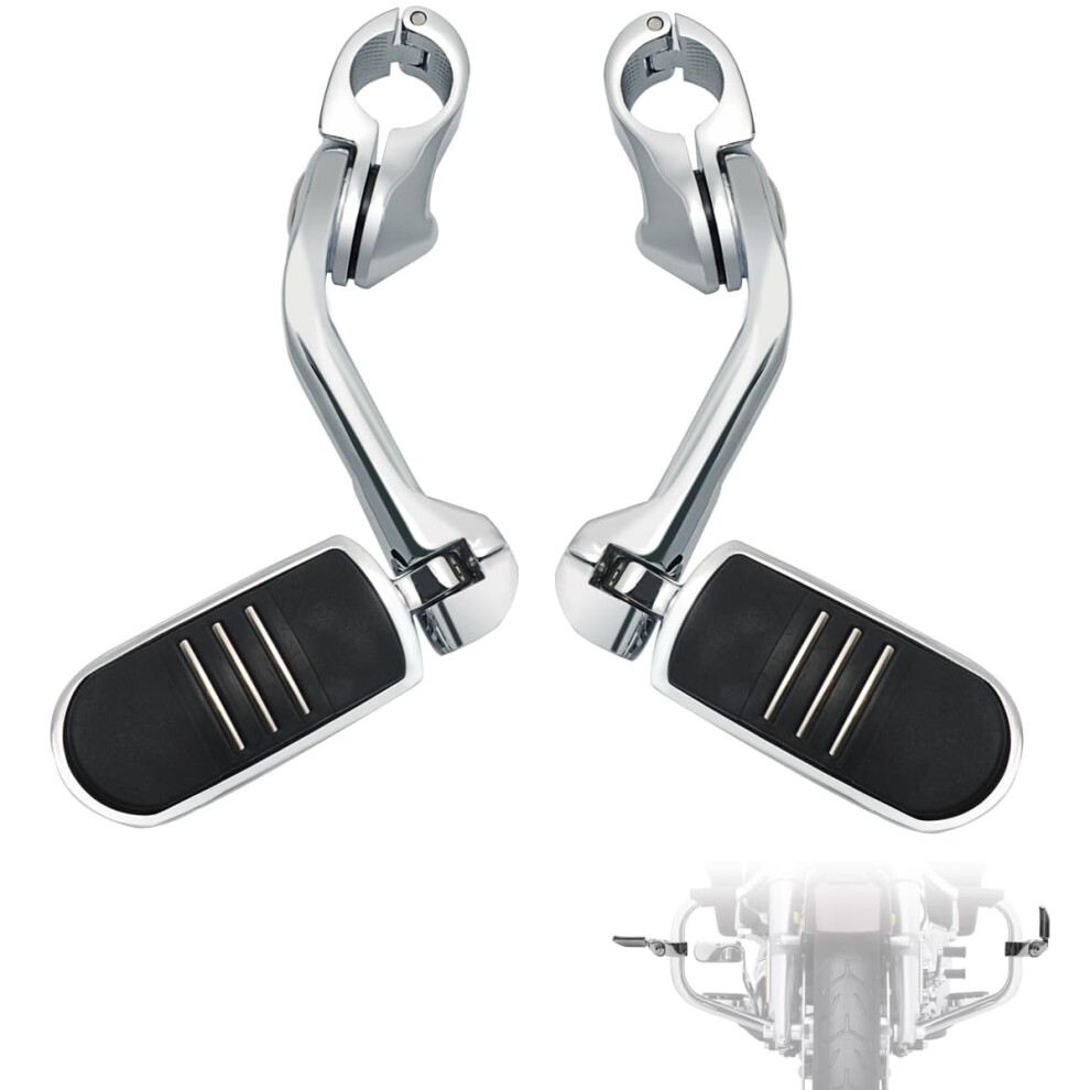 1.25' Highway Footpegs,Long Angled Adjustable Highway Pegs W/Mounts For Harley Touring 354398707653