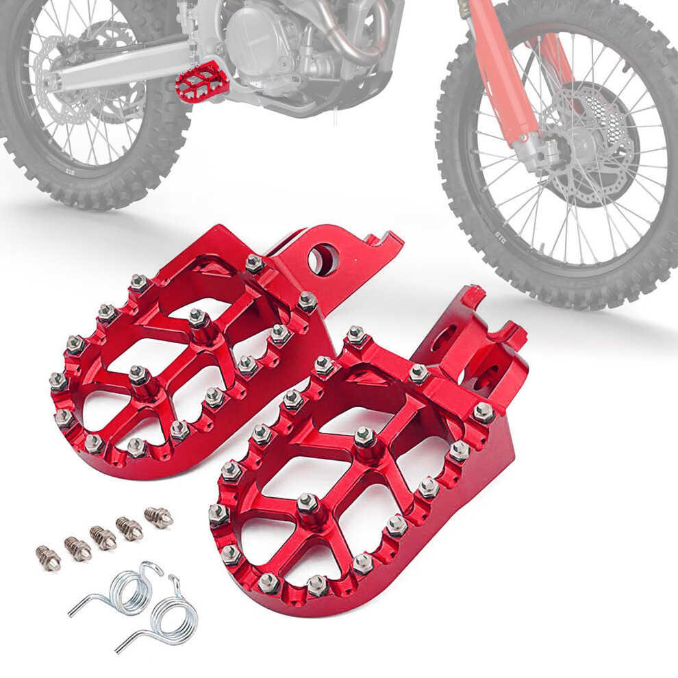 Dirt Bike Foot Pegs Motorcycle Footpegs Wider Foot Rest Cnc For Crf250l/Crf250l Rally 1221 Crf300l/Crf300l Rally 2124 Transalp Xl750 Red 354398708711