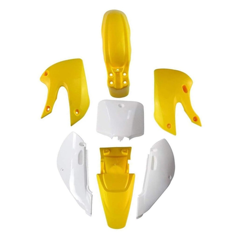 Motorcycle Plastic Fender Fairing Kit Body Replacement Parts For Klx110 Kx65 Rm65 Drz110 (Yellow) Yellow 354398709657
