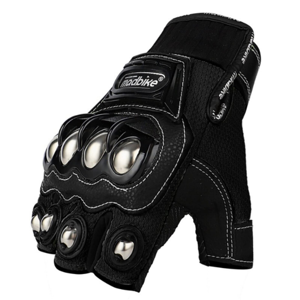 Motorcycle Gloves For Men And Women, Steel Knuckle Half Finger Touchscreen Motorbike Gloves 354398710325
