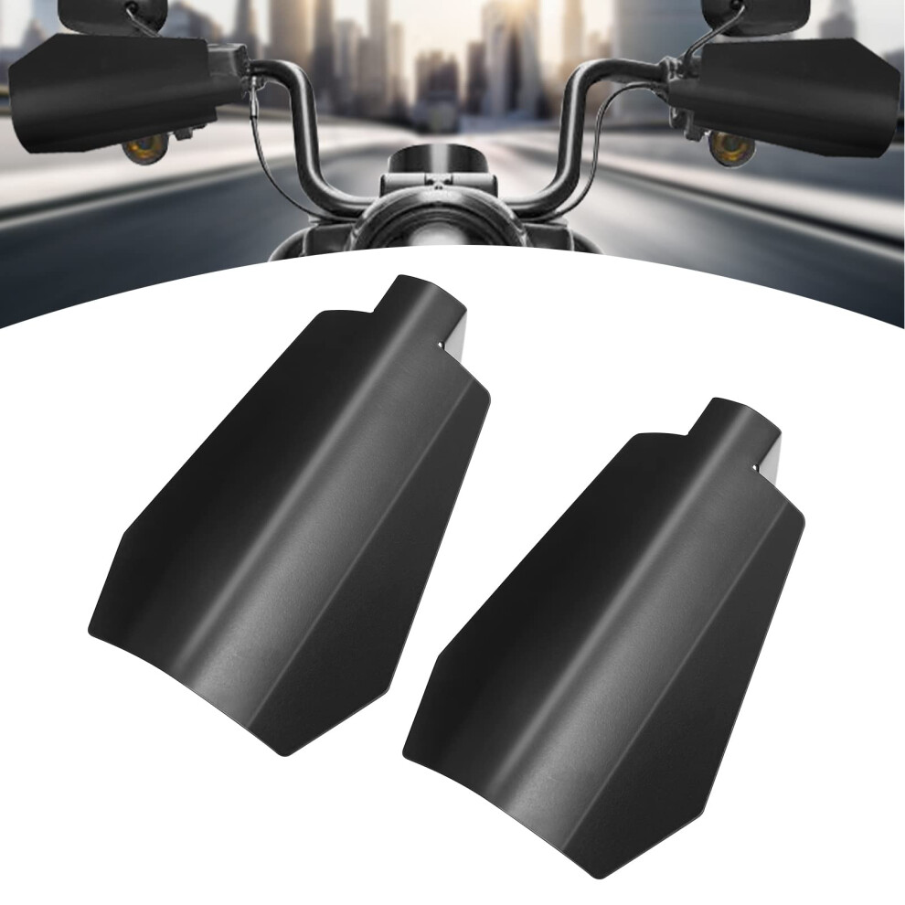 Handguards Gloss Coffin Cut Stainless Steel Hand Guards Fit For Harley 2007 Black 354398711841