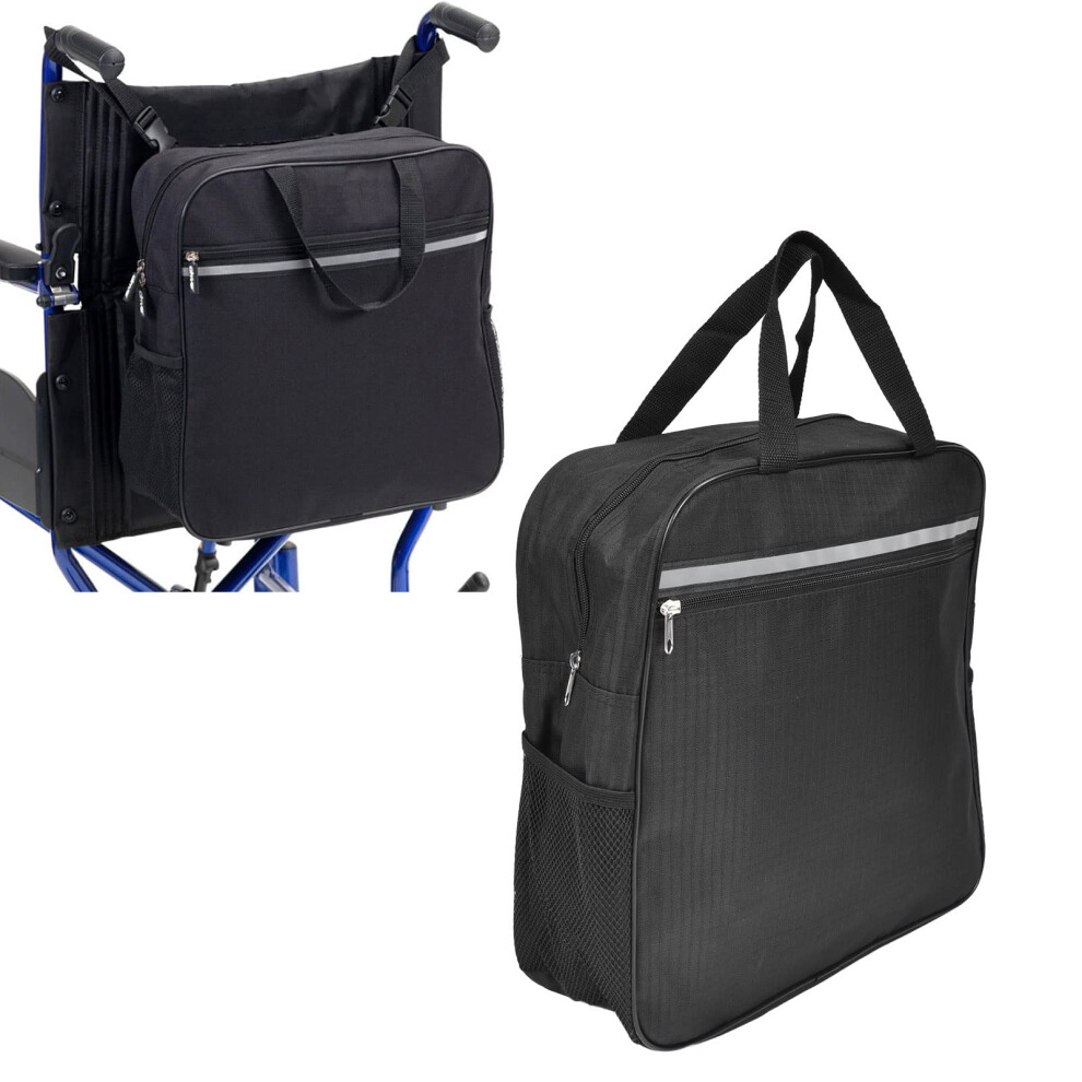 Wheelchair Bag,Detachable Wheelchair Backpack with Reflective Stripe,600D Oxford Cloth