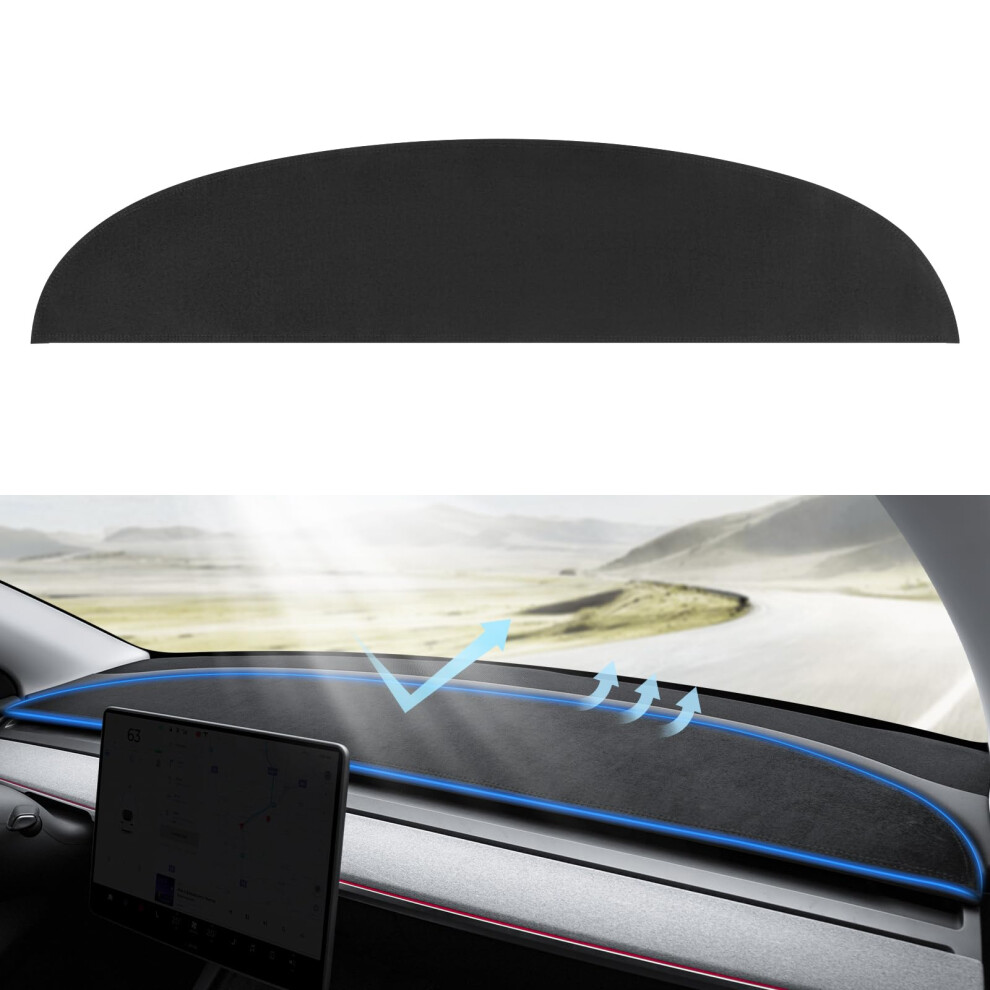 For Tesla Model 3 Y Dashboard Cover, Suede Dash Pad Sun Protection 354398715825