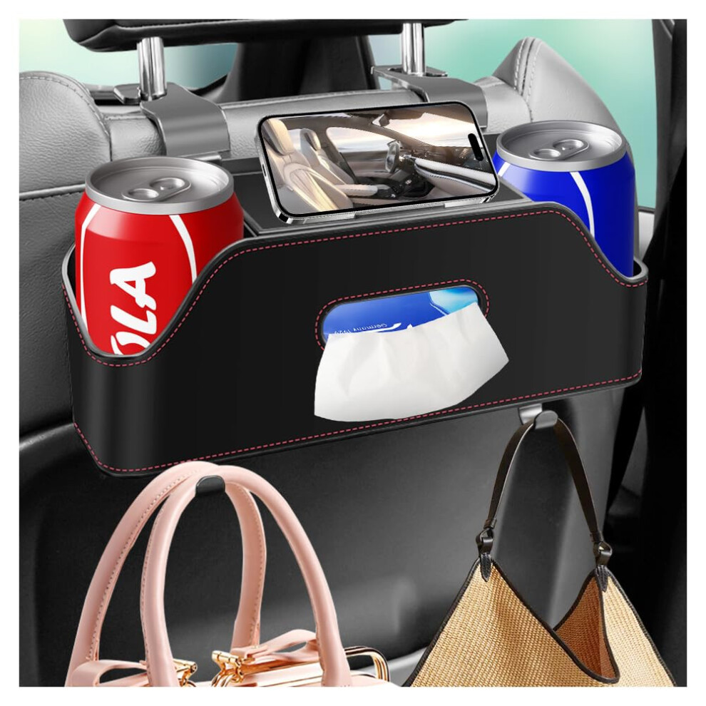 Multifunctional Car Seat Back Storage Box With Car Cup Holder,Tissue Box,Phone Holder Hook 354398717447