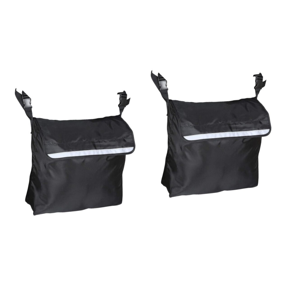 Pcs Nylon Wheelchair Hanging Bag Storage Pouch for Scooters Trolleys Electric Chairs Adjustable Straps for Secure Fit