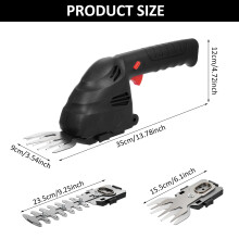 Cordless 7.4V Lithium Hedge Trimmer 2.0Ah, 35x12x9cm