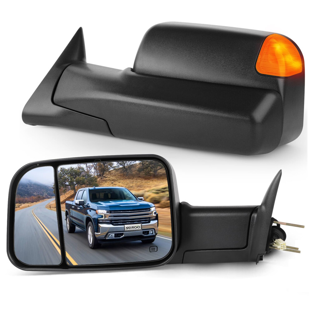Towing Mirrors Compatible With 1998 2001 For Dodge For Ram 1500/2500/3500 Truck A Pair 354398720973
