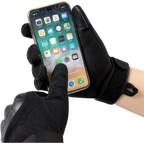 Tactical Gloves with Knuckle Protection, Breathable and AntiSlip, Black 2