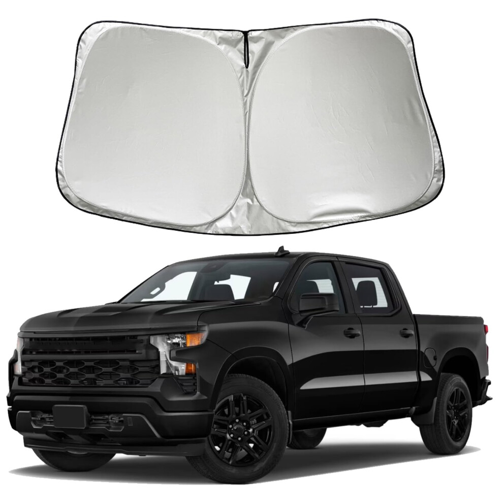 Car Windshield Sun Shade Compatible With Chevy/Chevrolet Silverado 1500 2500 Hd 3500 Hd 354398721659