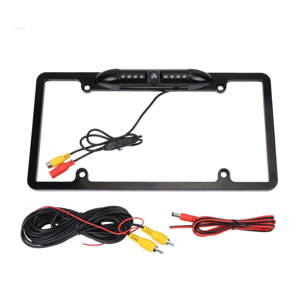 License Plate Frame Backup Camera, Rear View Camera With 8 Led, 170 Viewing Angle Night Vision 354398724070