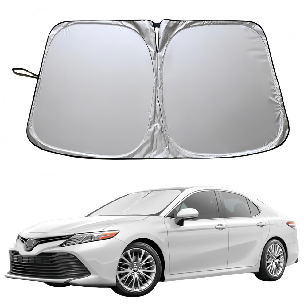 Universal Car Windshield Sun Shade, Titanium Coated Uv Reflective Sunshield, Foldable Heat Blocker For Small And Midsize Vehicles 354398727460